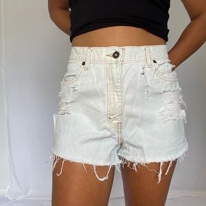 Custom Light Wash High Waisted Short